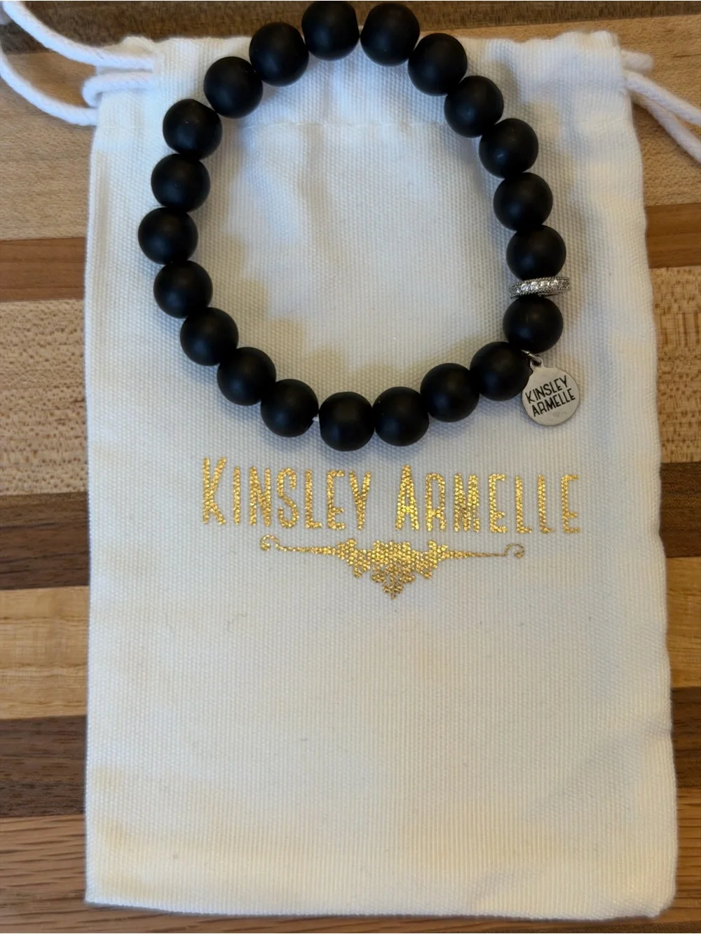 Kinsley Armelle Black Beaded Bracelet Set